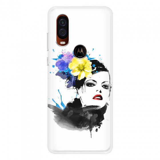 MOTOROLA by LENOVO - Moto One Vision - Soft Clear Case - Floral Beauty
