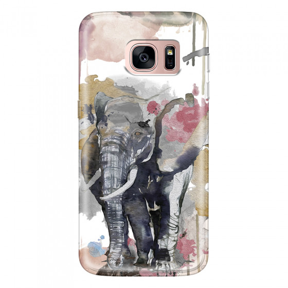 SAMSUNG - Galaxy S7 - Soft Clear Case - Elephant