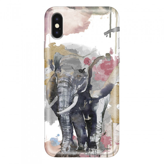 APPLE - iPhone XS - Soft Clear Case - Elephant