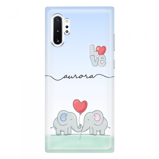 SAMSUNG - Galaxy Note 10 Plus - Soft Clear Case - Elephants in Love
