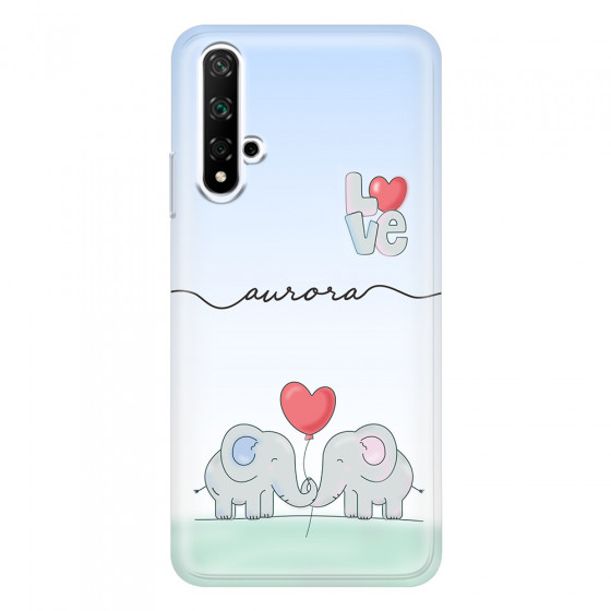 HONOR - Honor 20 - Soft Clear Case - Elephants in Love