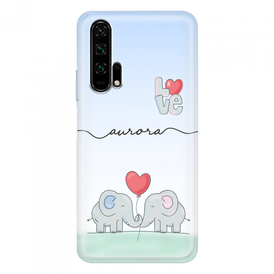 HONOR - Honor 20 Pro - Soft Clear Case - Elephants in Love