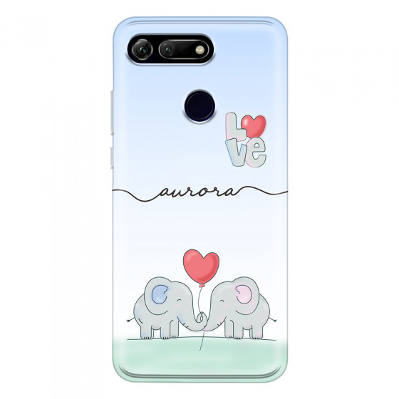 HONOR - Honor View 20 - Soft Clear Case - Elephants in Love
