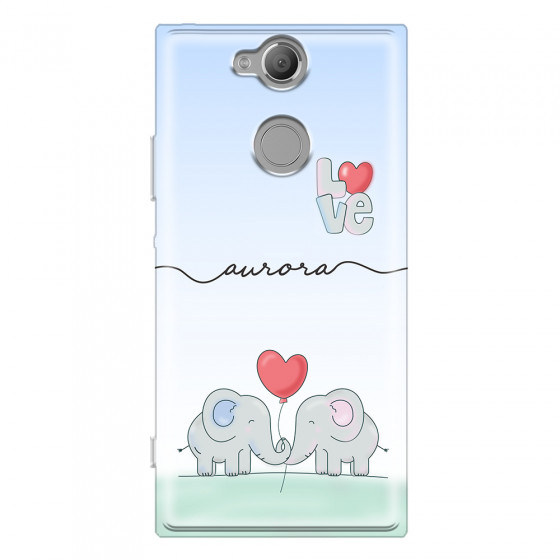 SONY - Sony Xperia XA2 - Soft Clear Case - Elephants in Love