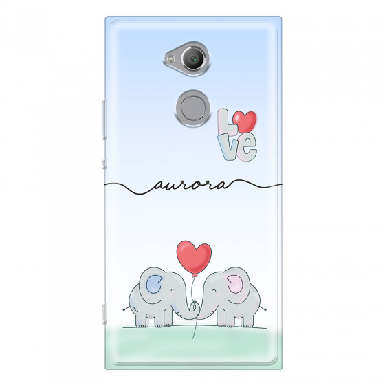 SONY - Sony Xperia XA2 Ultra - Soft Clear Case - Elephants in Love