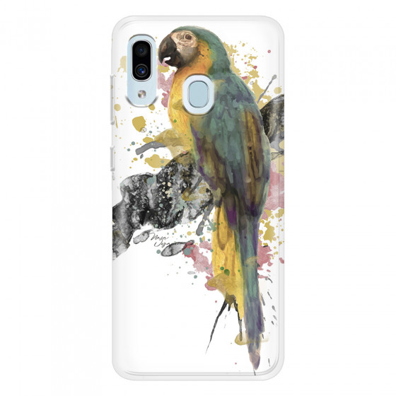SAMSUNG - Galaxy A20 / A30 - Soft Clear Case - Parrot