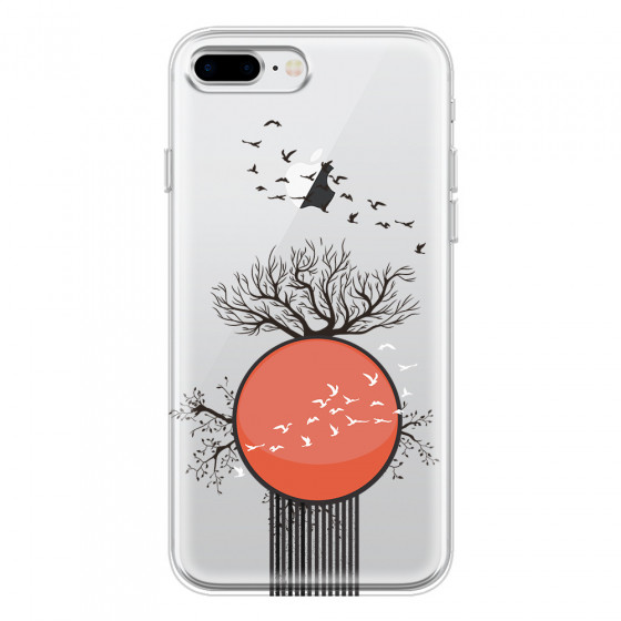 APPLE - iPhone 8 Plus - Soft Clear Case - Bird Flight