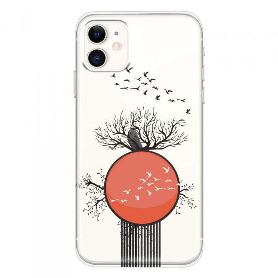 APPLE - iPhone 11 - Soft Clear Case - Bird Flight