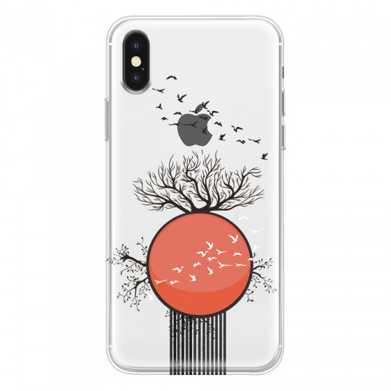 APPLE - iPhone XS - Soft Clear Case - Bird Flight