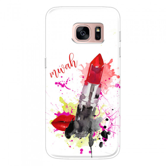 SAMSUNG - Galaxy S7 - Soft Clear Case - Lipstick