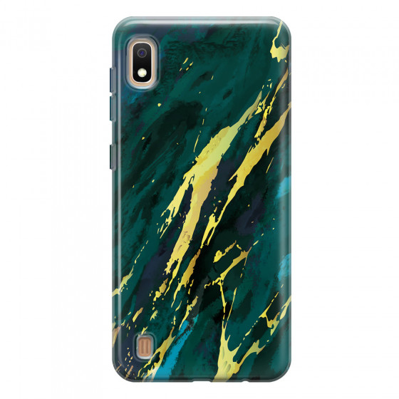 SAMSUNG - Galaxy A10 - Soft Clear Case - Marble Emerald Green