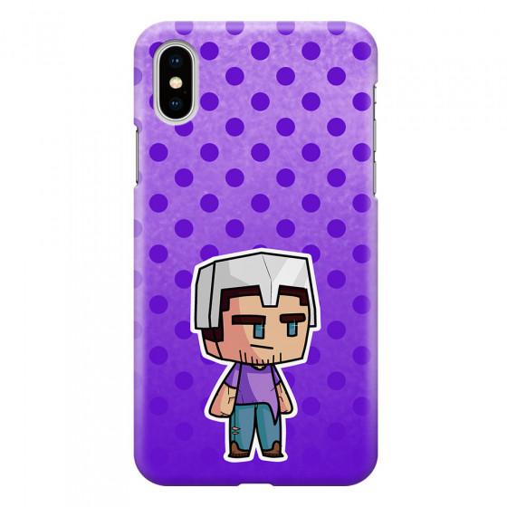 APPLE - iPhone XS - 3D Snap Case - Purple Shield Crafter