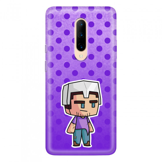 ONEPLUS - OnePlus 7 Pro - Soft Clear Case - Purple Shield Crafter