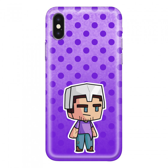 APPLE - iPhone XS - Soft Clear Case - Purple Shield Crafter