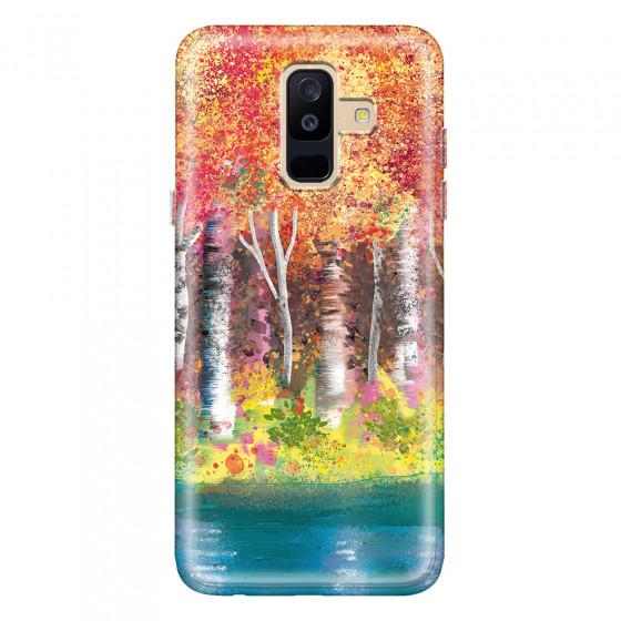 SAMSUNG - Galaxy A6 Plus 2018 - Soft Clear Case - Calm Birch Trees