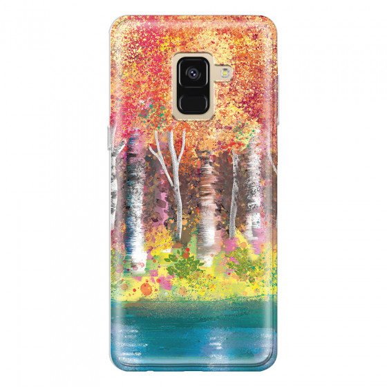 SAMSUNG - Galaxy A8 - Soft Clear Case - Calm Birch Trees