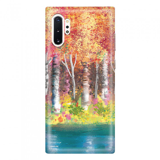 SAMSUNG - Galaxy Note 10 Plus - Soft Clear Case - Calm Birch Trees