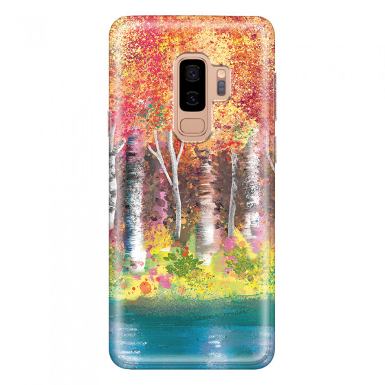 SAMSUNG - Galaxy S9 Plus 2018 - Soft Clear Case - Calm Birch Trees