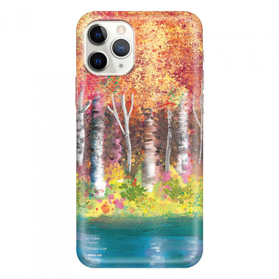 APPLE - iPhone 11 Pro Max - Soft Clear Case - Calm Birch Trees
