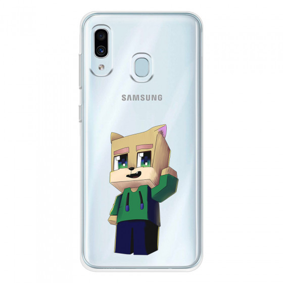 SAMSUNG - Galaxy A20 / A30 - Soft Clear Case - Clear Fox Player