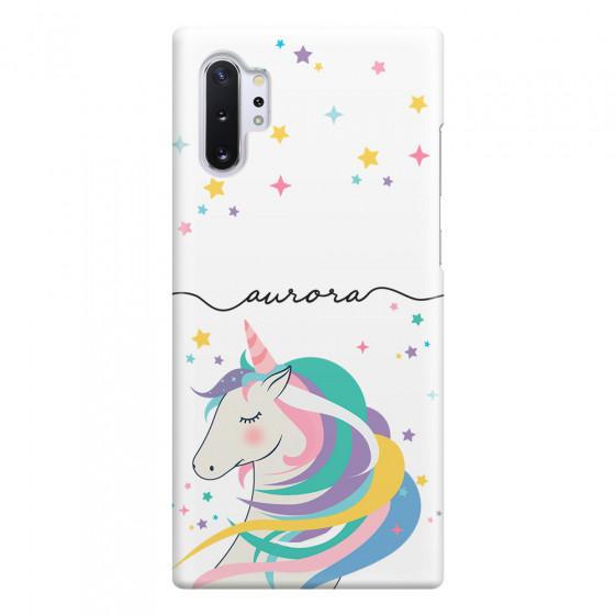 SAMSUNG - Galaxy Note 10 Plus - 3D Snap Case - Clear Unicorn Handwritten