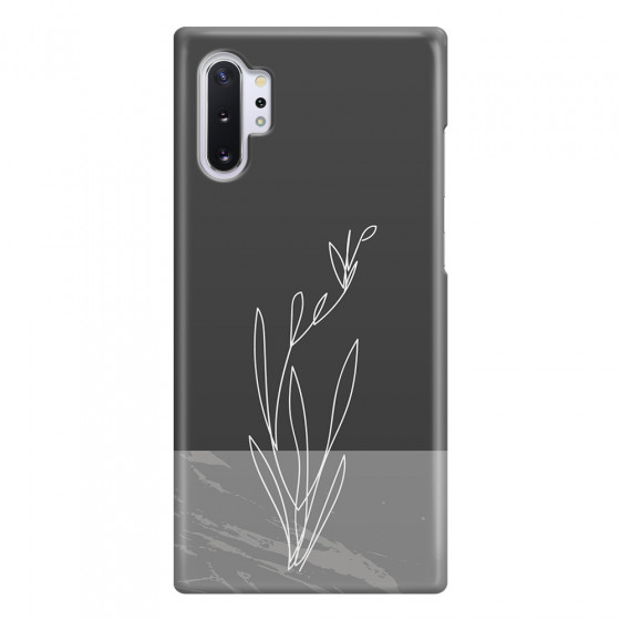 SAMSUNG - Galaxy Note 10 Plus - 3D Snap Case - Dark Grey Marble Flower