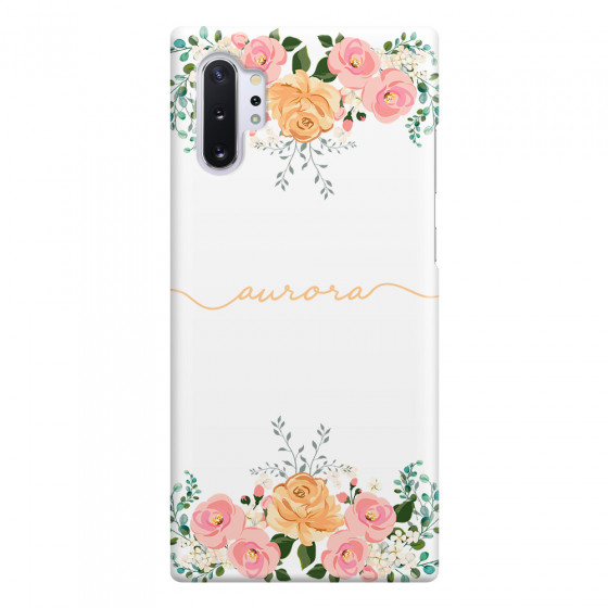 SAMSUNG - Galaxy Note 10 Plus - 3D Snap Case - Gold Floral Handwritten