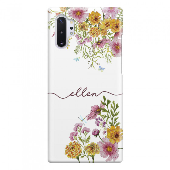 SAMSUNG - Galaxy Note 10 Plus - 3D Snap Case - Meadow Garden with Monogram Red
