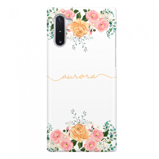 SAMSUNG - Galaxy Note 10 - 3D Snap Case - Gold Floral Handwritten