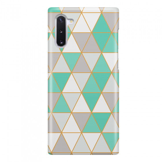 SAMSUNG - Galaxy Note 10 - 3D Snap Case - Green Triangle Pattern