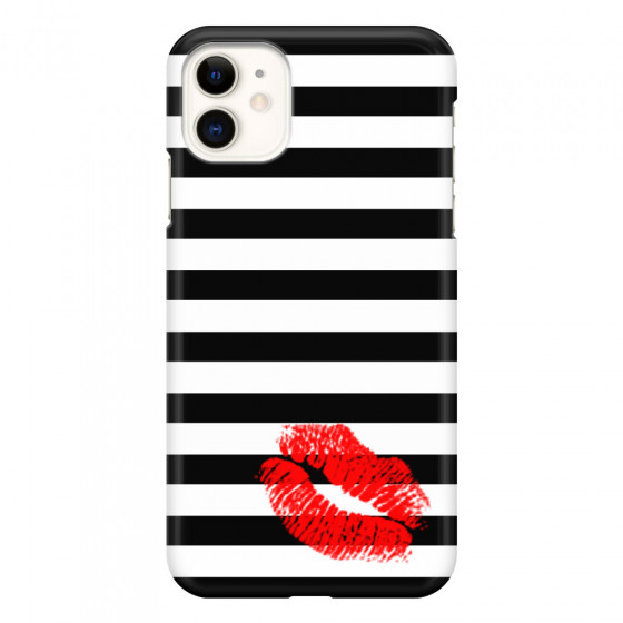 APPLE - iPhone 11 - 3D Snap Case - B&W Lipstick