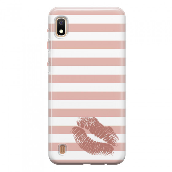 SAMSUNG - Galaxy A10 - Soft Clear Case - Pink Lipstick