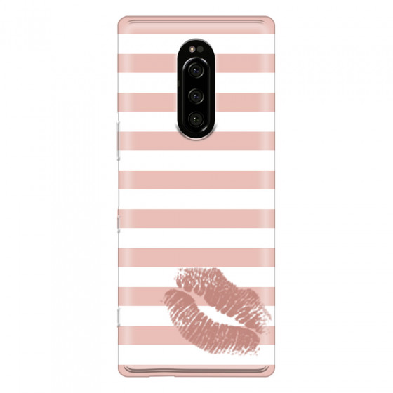 SONY - Sony Xperia 1 - Soft Clear Case - Pink Lipstick