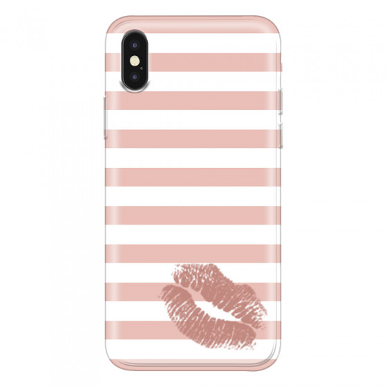 APPLE - iPhone XS - Soft Clear Case - Pink Lipstick