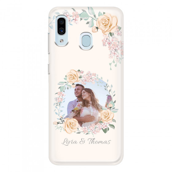 SAMSUNG - Galaxy A20 / A30 - Soft Clear Case - Frame Of Roses
