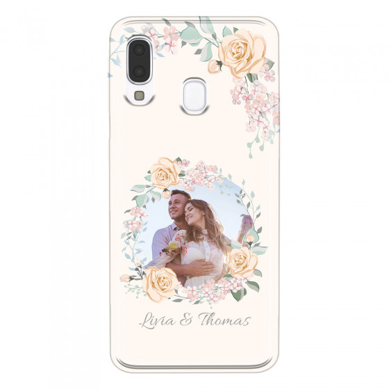 SAMSUNG - Galaxy A40 - Soft Clear Case - Frame Of Roses
