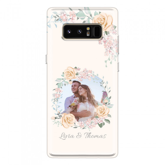 SAMSUNG - Galaxy Note 8 - Soft Clear Case - Frame Of Roses