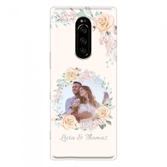 SONY - Sony Xperia 1 - Soft Clear Case - Frame Of Roses