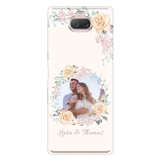 SONY - Sony Xperia 10 Plus - Soft Clear Case - Frame Of Roses