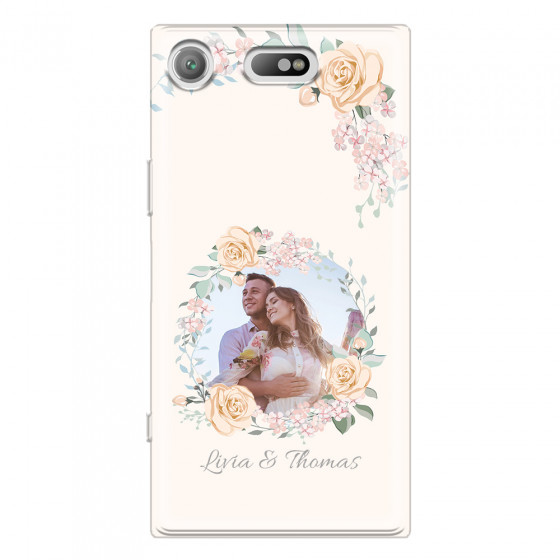 SONY - Sony Xperia XZ1 Compact - Soft Clear Case - Frame Of Roses