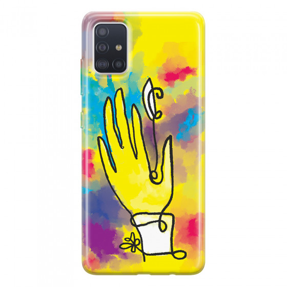 SAMSUNG - Galaxy A51 - Soft Clear Case - Abstract Hand Paint