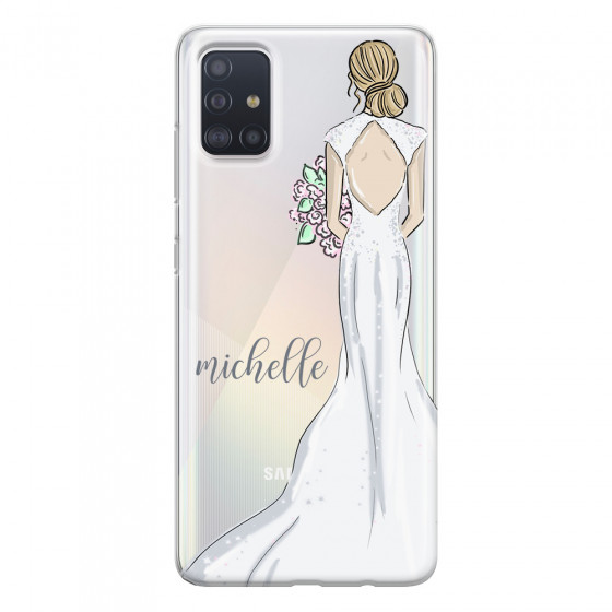 SAMSUNG - Galaxy A51 - Soft Clear Case - Bride To Be Blonde Dark