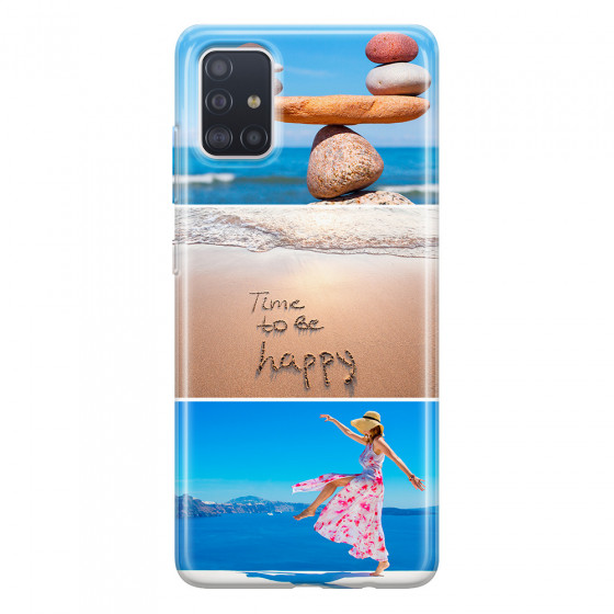 SAMSUNG - Galaxy A51 - Soft Clear Case - Collage of 3