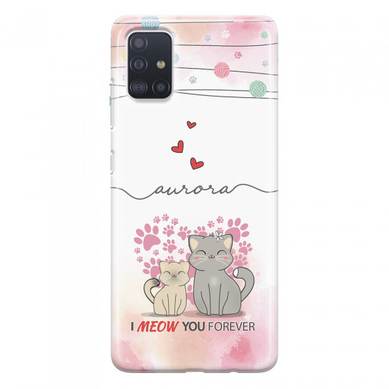 SAMSUNG - Galaxy A51 - Soft Clear Case - I Meow You Forever