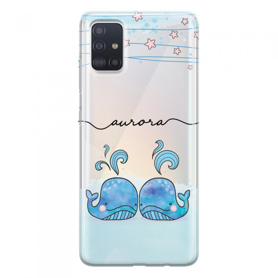 SAMSUNG - Galaxy A51 - Soft Clear Case - Little Whales