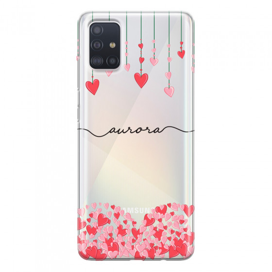 SAMSUNG - Galaxy A51 - Soft Clear Case - Love Hearts Strings