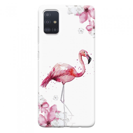 SAMSUNG - Galaxy A51 - Soft Clear Case - Pink Tropes