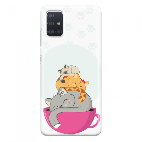 SAMSUNG - Galaxy A51 - Soft Clear Case - Sleep Tight Kitty