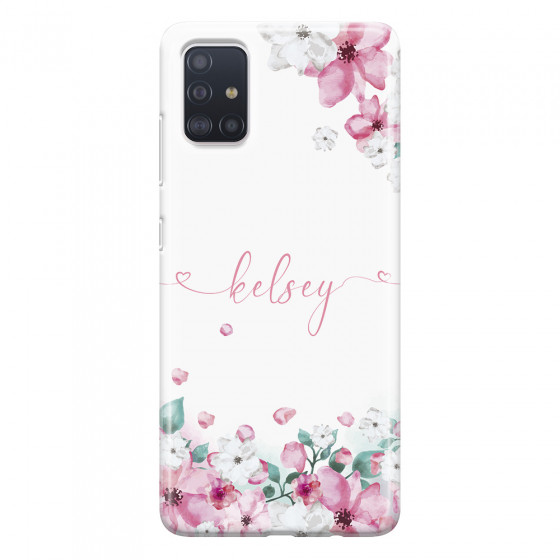 SAMSUNG - Galaxy A51 - Soft Clear Case - Watercolor Flowers Handwritten