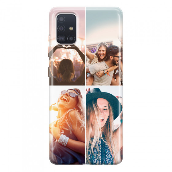 SAMSUNG - Galaxy A71 - Soft Clear Case - Collage of 4
